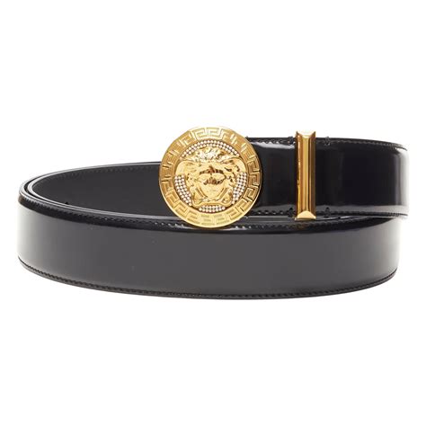 Versace Medusa Medallion Leather Belt on SALE 